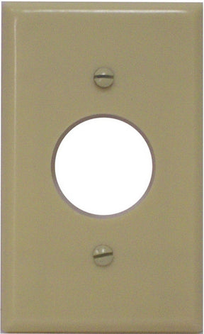 Leviton 86004 Wallplate, 4-1/2 in L, 2-3/4 in W, Standard, 1-Gang, Thermoset Plastic, Ivory, Smooth, Device Mounting