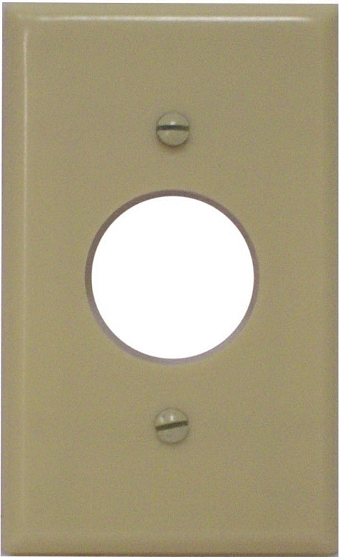 Leviton 86004 Wallplate, 4-1/2 in L, 2-3/4 in W, Standard, 1-Gang, Thermoset Plastic, Ivory, Smooth, Device Mounting