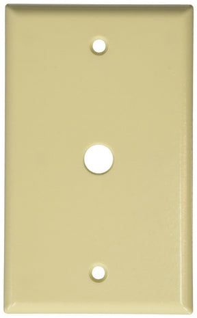 Leviton 001-86013-000 Wallplate, 4-1/2 in L, 2-3/4 in W, 1-Gang, Plastic, Ivory, Smooth