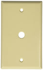 Leviton 001-86013-000 Wallplate, 4-1/2 in L, 2-3/4 in W, 1-Gang, Plastic, Ivory, Smooth