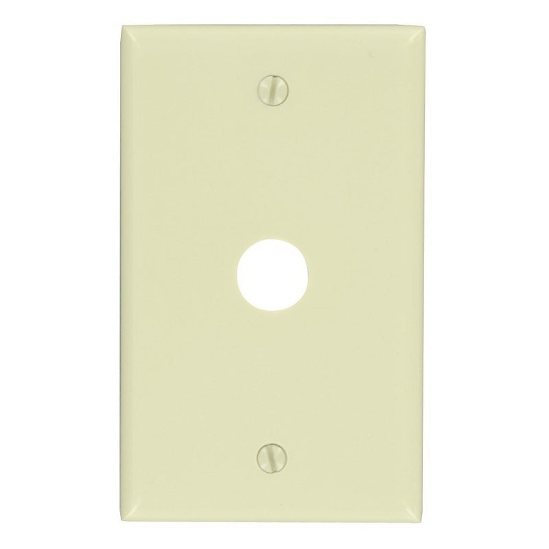Leviton 001-86017-000 Wallplate, 4-1/2 in L, 2-3/4 in W, 1-Gang, Thermoset, Ivory, Smooth
