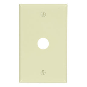 Leviton 001-86017-000 Wallplate, 4-1/2 in L, 2-3/4 in W, 1-Gang, Thermoset, Ivory, Smooth