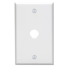 Leviton 001-88017-000 Wallplate, 4-1/2 in L, 2-3/4 in W, 1-Gang, Thermoset, White, Smooth