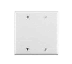 Leviton 001-88025-000 Wallplate, 4-1/2 in L, 4.56 in W, 0.22 in Thick, 2 -Gang, Thermoset Plastic, White, Smooth