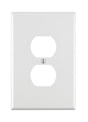 Leviton 88103 Wallplate, Oversized, 3-1/2 in L, 5-1/4 in W, 1-Gang, Thermoset Plastic, White