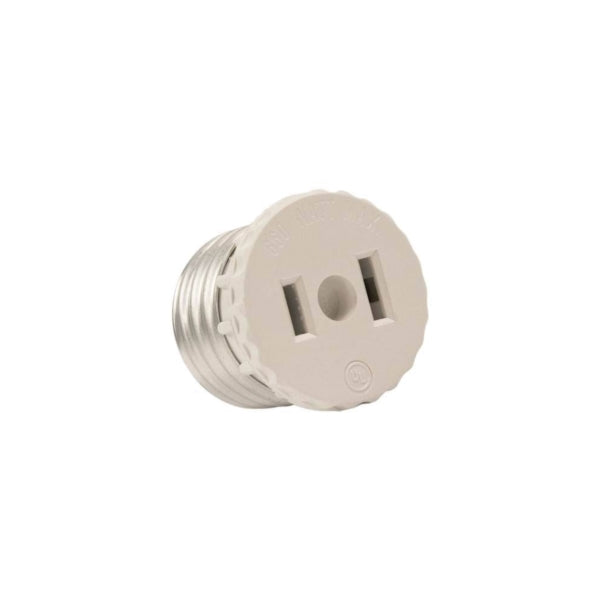 Leviton 002-00125-000 Lamp Holder Adapter, 660 W, Plastic, White