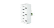 Leviton 002-00698-00W Triple Tap Outlet Adapter, 2-Pole, 15 A, 125 V, 3-Outlet, NEMA: NEMA 5-15R, White