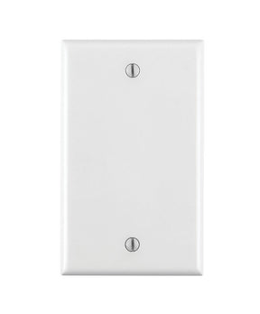 Leviton 002-80714-00W Wallplate, 4-1/2 in L, 2-3/4 in W, 0.22 in Thick, 1 -Gang, Thermoplastic Nylon, White