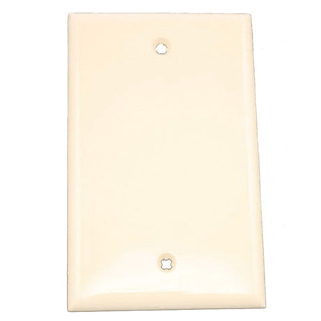 Leviton 80514-T Blank Wallplate, 3-1/8 in L, 4-7/8 in W, 1/4 in Thick, 1 -Gang, Plastic, Light Almond