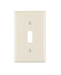 Leviton 010-78001-000 Wallplate, 4-1/2 in L, 2-3/4 in W, 1-Gang, Thermoset, Light Almond, Smooth