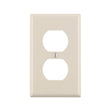 Leviton 78003 Wallplate, 4-1/2 in L, 2-3/4 in W, Standard, 1-Gang, Thermoset, Light Almond, Smooth, Device Mounting