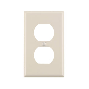 Leviton 78003 Wallplate, 4-1/2 in L, 2-3/4 in W, Standard, 1-Gang, Thermoset, Light Almond, Smooth, Device Mounting