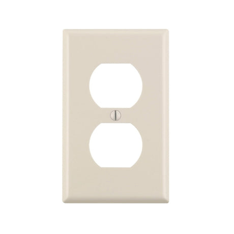 Leviton 78003 Wallplate, 4-1/2 in L, 2-3/4 in W, Standard, 1-Gang, Thermoset, Light Almond, Smooth, Device Mounting