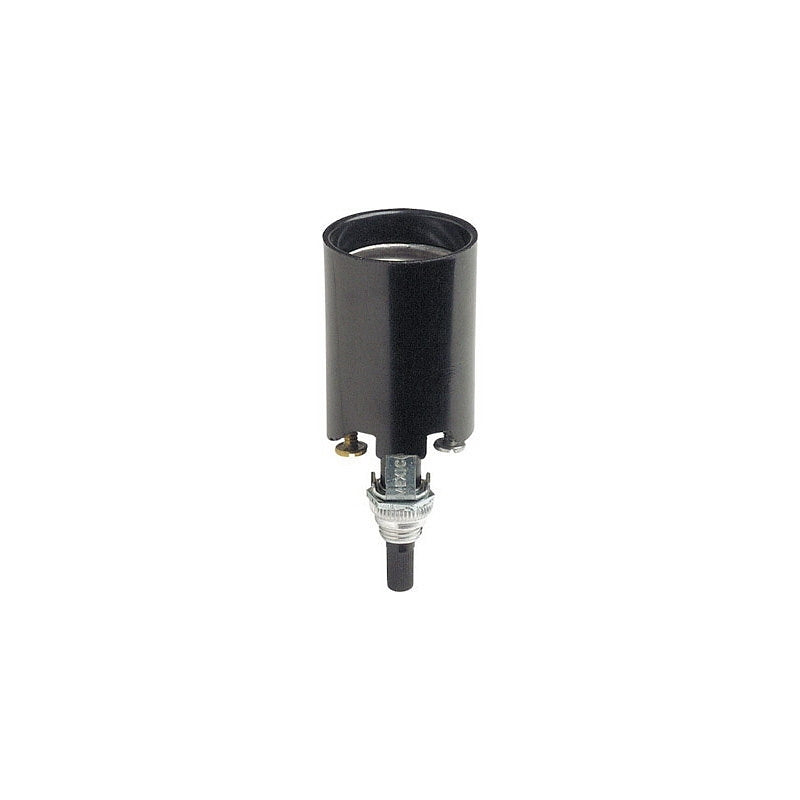 Leviton 4155-51 Lamp Holder, 1-Circuit, Candle Socket, 1-1/4 in D x 2-43/64 in H Dimensions, 250 V, 660 W, Black