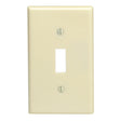 Leviton 020-86001-000 Wallplate, Standard-Size, 4-1/2 in L, 2-3/4 in W, 1-Gang, Thermoset, Ivory