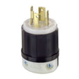 Leviton 021-02711-0PB Twist Lock Plug, 3 -Pole, 30 A, 125/250 V, NEMA: NEMA L14-30P, Black/White