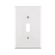 Leviton PJ1-W Wallplate, 4-7/8 in L, 3-1/8 in W, 1-Gang, Nylon, White