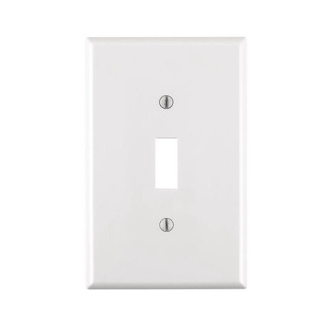 Leviton PJ1-W Wallplate, 4-7/8 in L, 3-1/8 in W, 1-Gang, Nylon, White