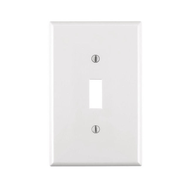 Leviton PJ1-W Wallplate, 4-7/8 in L, 3-1/8 in W, 1-Gang, Nylon, White