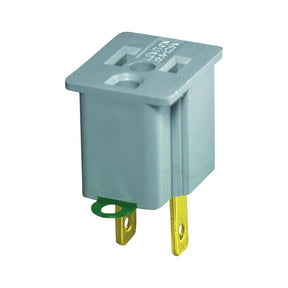 Leviton 028-00274-000 Outlet Adapter, 2-Pole, 15 A, 125 V, 1-Outlet, NEMA: NEMA 5-15R, 1-15R