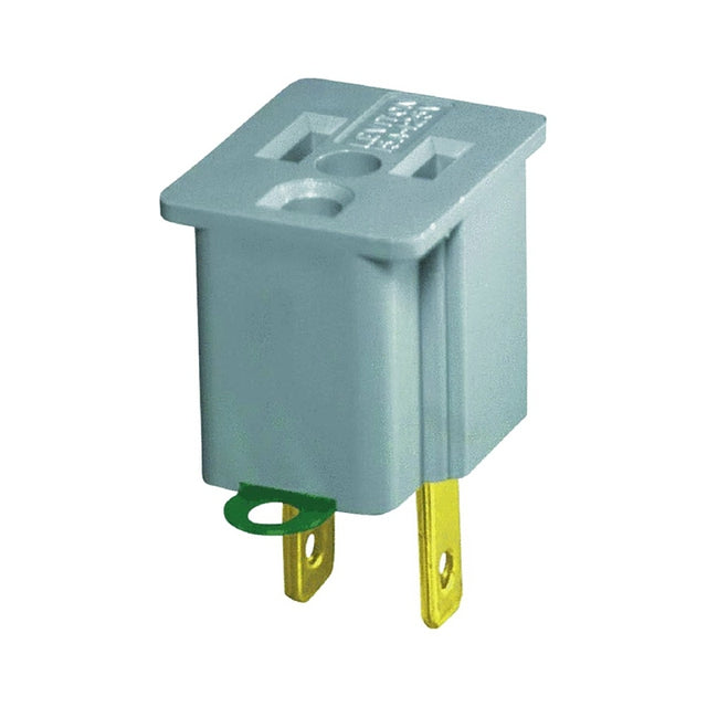 Leviton 028-00274-000 Outlet Adapter, 2-Pole, 15 A, 125 V, 1-Outlet, NEMA: NEMA 5-15R, 1-15R