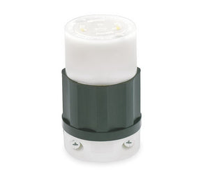 Leviton 165-02713-000 Electrical Connector, 3 -Pole, 30 A, 125/250 V, NEMA: NEMA L14-30R, Black/White