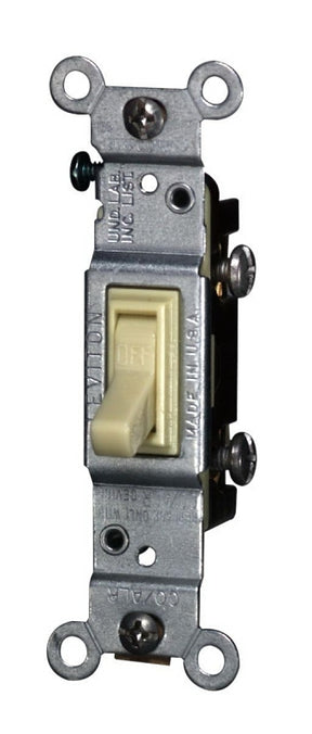 Leviton 2651-2I Series Switch, Ivory, 1 Poles, 120 V, Push-In Terminal, Thermoplastic Housing Material
