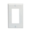 Decora 80401-M24-WMP Wallplate Pack, 4-1/2 in L, 2-3/4 in W, 1-Gang, Plastic, White, Smooth