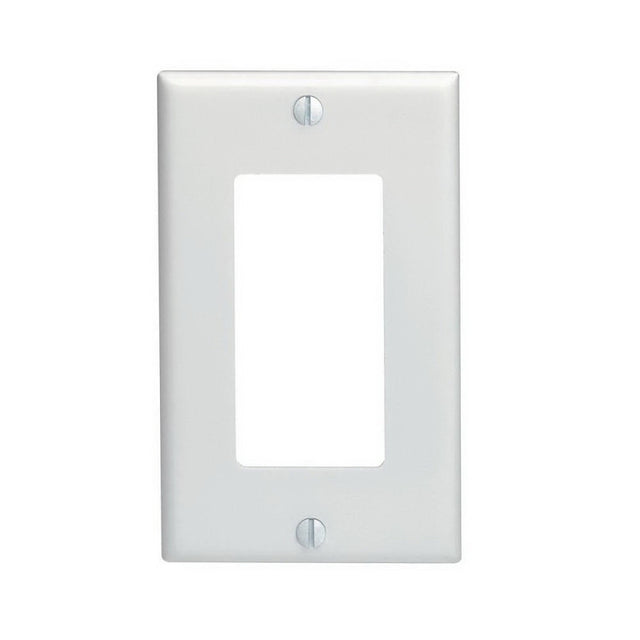 Decora 80401-M24-WMP Wallplate Pack, 4-1/2 in L, 2-3/4 in W, 1-Gang, Plastic, White, Smooth