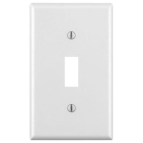 Leviton M24-88001-WMP Wallplate, Standard-Size, 4-1/2 in L, 2-3/4 in W, 1-Gang, Thermoset, White, Smooth