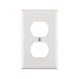 Leviton M24-88003-WMP Wallplate, 4-1/2 in L, 2-3/4 in W, Standard, 1-Gang, Plastic, White, Smooth, Flush Mounting