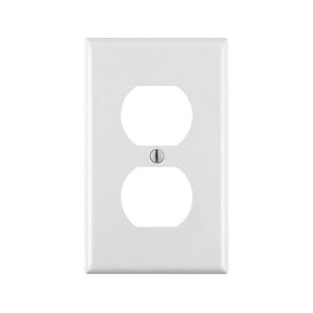 Leviton M24-88003-WMP Wallplate, 4-1/2 in L, 2-3/4 in W, Standard, 1-Gang, Plastic, White, Smooth, Flush Mounting