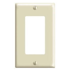 Decora 80401-M25-IMP Wallplate Pack, 4-1/2 in L, 2-3/4 in W, 1-Gang, Plastic, Ivory, Smooth