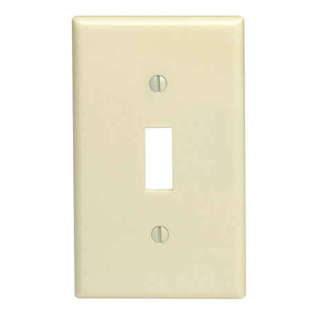 Leviton M25-86001-IMP Wallplate, Standard-Size, 4-1/2 in L, 2-3/4 in W, 1-Gang, Thermoset, Ivory, Smooth