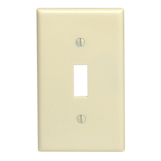 Leviton M25-86001-IMP Wallplate, Standard-Size, 4-1/2 in L, 2-3/4 in W, 1-Gang, Thermoset, Ivory, Smooth