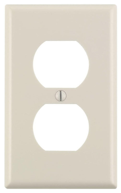 Leviton M56-78003-TMP Wallplate, 4-1/2 in L, 2-3/4 in W, Standard, 1-Gang, Plastic, Light Almond, Smooth