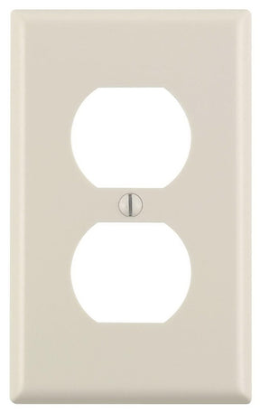 Leviton M56-78003-TMP Wallplate, 4-1/2 in L, 2-3/4 in W, Standard, 1-Gang, Plastic, Light Almond, Smooth