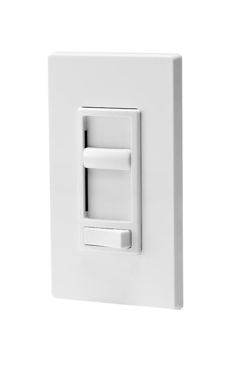 Leviton C32-06674-P0W Slide Dimmer, 120 V, 600/150 W, CFL, Incandescent, LED Lamp, 3-Way, White