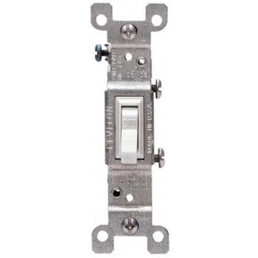 Leviton S02-01451-2WS Series Switch, White, 1 Poles, 15 A, 120 V, Thermoplastic Housing Material
