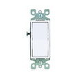 Leviton S12-05601-2WS Rocker Switch with Ground Screw, 15 A, 120/277 V, SPST, Lead Wire Terminal