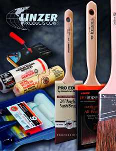 Linzer 1610-4 Varnish/Wall Brush, 4 in W, 2-1/2 in L Bristle, China Bristle, Varnish Handle