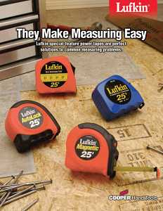 Crescent Lufkin Autolock 700 Series AL725N Tape Measure, 25 ft L Blade, 1 in W Blade, ABS Case, Orange Case