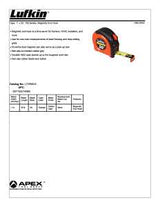 Crescent Lufkin L725MAG Tape Measure, 25 ft L Blade, 1 in W Blade, Steel Blade, ABS/Rubber Case, Orange Case