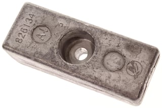 Quicksilver Mercury/MerCruiser Power Trim Anode For 35-300 HP Outboards and Force 90 & 120 HP 1995 and Newer Outboards (Aluminum)