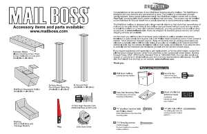 Mail Boss 7108 Packagemaster Series Mailbox, Steel, Bronze, 11-1/4 in W, 21 in D, 13-3/4 in H