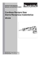 Makita XRJ04Z Reciprocating Saw, Tool Only, 18 V, 10 in Cutting Capacity, 1-1/4 in L Stroke, 0 to 2800 spm