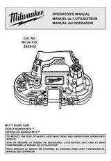 Milwaukee 2429-20 Band Saw, Tool Only, 12 V Battery, 27 in L Blade, 1/2 in W Blade, 1-5/8 in Cutting Capacity