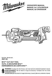 Milwaukee M18 2627-20 Cut-Out Tool, Tool Only, 18 V, 3 Ah, 1/4 in Chuck, Keyless Chuck, 28000 rpm Speed