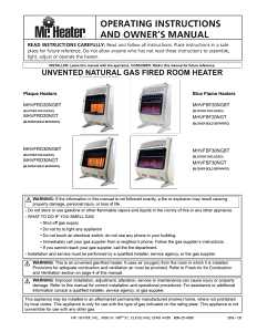 Mr. Heater F299821 Vent-Free Radiant Gas Heater, 11-1/4 in W, 27 in H, 20,000 Btu Heating, Natural Gas