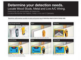 Zircon 63415 Multi-Scanner OneStep i320, 9 V Battery, 3/4 to 3 in Detection, Detectable Material: Metal/Wood